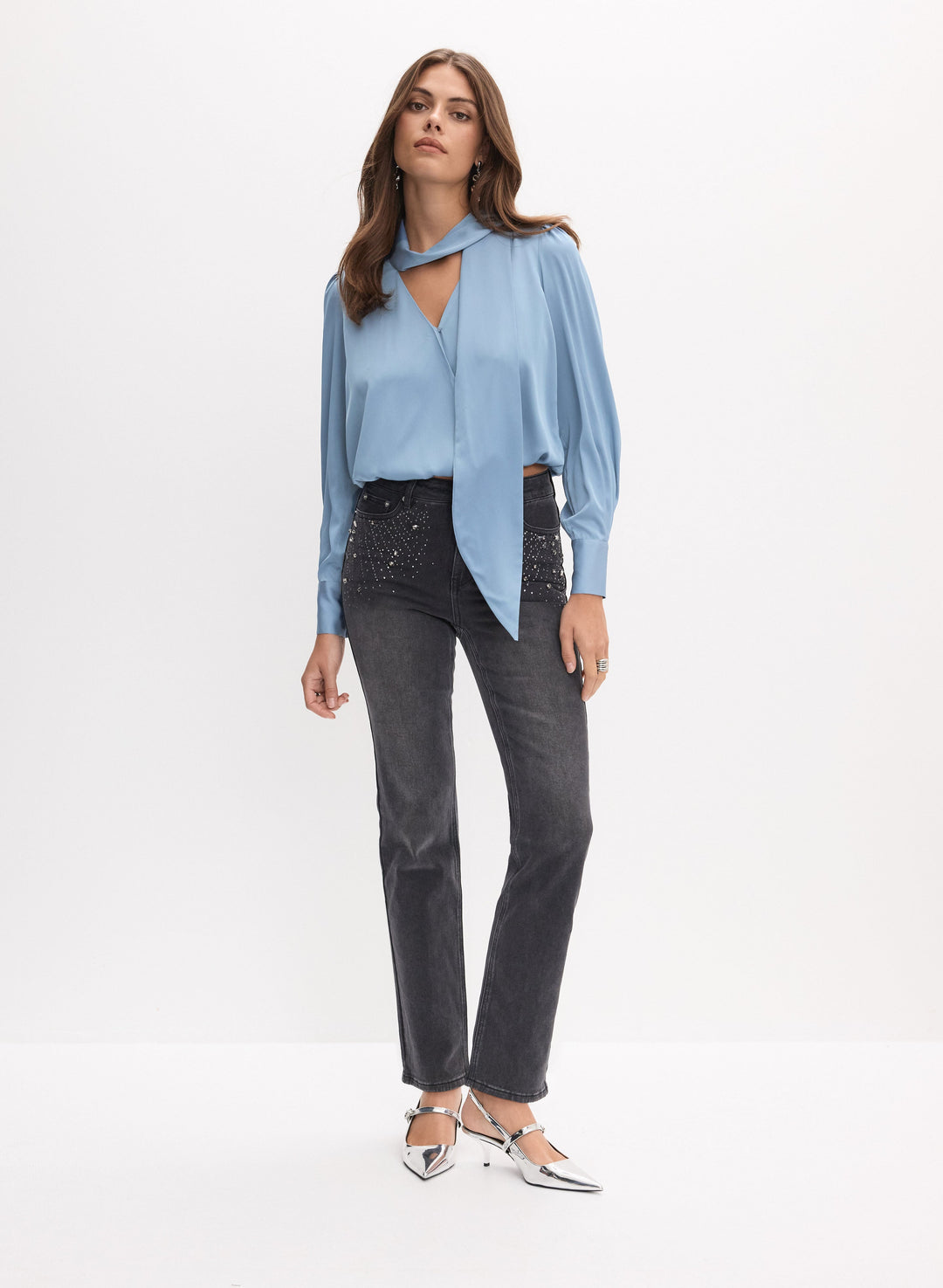 Melonie | Tie Neck Blouse